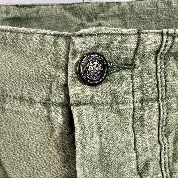 Free People Raw and Patched Standoff Short Cotton Soft Natural Mossy - Picture 12 of 14